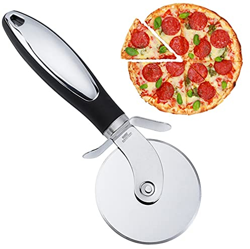 Tagliapizza, Rotelle Tagliapizza in Acciaio Inossidabile Lame e Manico Ergonomico In Plastica Antiscivolo con Protezione per le Dita per Pizza,Torte e Pie,Waffle,Pane, Lavabile in Lavastoviglie