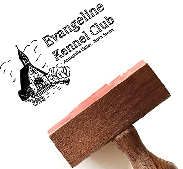 Anpassad trägummistämpel personliga logotypstämplar för företag anpassade (8 x 5 cm)