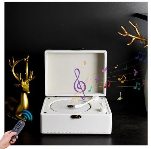 Bärbar CD-spelare med Bluetooth, 3600mAh Uppladdningsbar Klassisk Musikspelare med två Högtalare Stereoljud, Fjärrkontroll, MP3-hörlursuttag för Hemma Barn Vuxna (Vit)