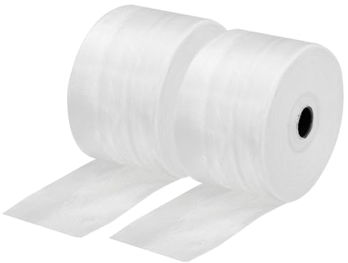 QUARKZMAN Vidrio Fibra Tela Cinta Vidrio Fibra Malla Vidrio Fibra Malla Tejido Vidrio Fibra Telas Aislamiento Cinta 50m(55 Yardas) x50mmx0.1mm para Refuerzo Reparación 2uds