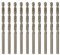 sourcing map 10pcs Cobalt Jobber Drill Bits 4mm / 0.157 M35 High Speed Steel HSS Twist Drilling Bit Tool for Stainless Steel Copper Wood Plastic and other Hard Materials