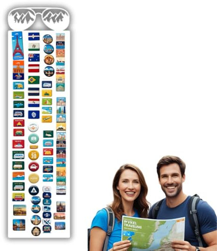 Anwicar Lavagna Magnetica - Bacheca magnetica con motivo occhiali montagna - Ideale per magneti e appunti - Lavagna scrivibile - incl. kit di montaggio - 80x21 cm - Bianco