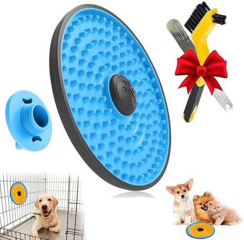 Dog Crate Lick Mat, Lick Pads for Dogs Slow Feeder, Crate Training Toy Crate Lick Plate, Very Suitable Dogs Crate, for Peanut Butter, Treats Yogurt, Bolognese, and Boredom Relief Licking Pad