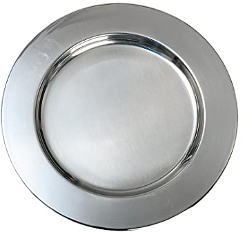 NKlaus piatto in acciaio inox lucido ? 14cm portacandela piatto piattino decorazione tavolo 10847