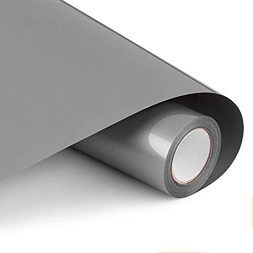Foeska Heat Transfer Vinyl Bundle 12 x 10' Feet Rolls, HTV for Silhouette Cameo Easy to Cut & Weed, DIY Heat Press Design for T-Shirt, Clothes, Hats and Other Textiles (Silver)