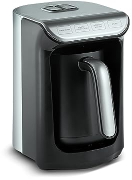 KARACA Hatır Koz Machine a Café Turc avec Fonction de Torréfaction, Cafetiere Turque avec Capacité de 5 Tasses, Turk Kahve Makinesi, Réglage Automatique de la Température, Anthracite