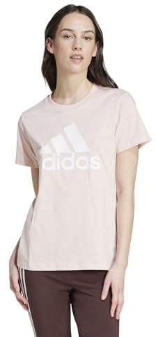 adidas Donna Essentials Logo Tee, Sandy Pink, L