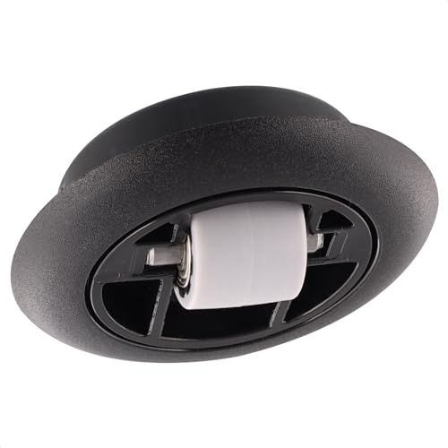 WAGNER 01709401 - Rueda giratoria para taladro (diámetro: 15 mm, duro, rodamiento de bolas y rodamientos, carcasa de plástico negro, diámetro de 55/40 x 11/8 mm, pasador de metal, capacidad de carga