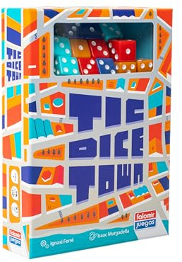 Falomir - Tic Dice Town | Juego de matemáticas competitivo | para 2 a 4 Jugadores (Edad 8+)