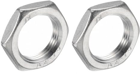 QUARKZMAN 2 pcs Fonte Tuyau Raccord Hex Contre-écrou, 304 Inox Acier Hex Verrouillage Écrou 3/4 Femelle Filetage (DN20) pour Plomberie Fixe, Eau Balai et Châssis Nettoyeur