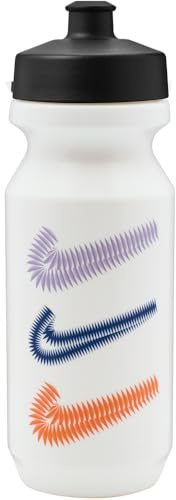 Nike Big Mouth Bottle 2.0 22oz 650 ml Trinkflasche Sportflasche Training Fitness Graphic, Sail/Black/Hydrangeas/Game Royal/Safety Orange