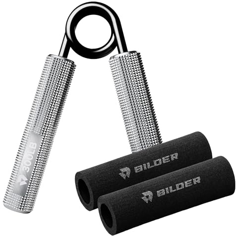 BILDER- Hand Grip Pinza per le Mani in Metallo, Ideale per Allenamento Avambraccio, Mano e Polso, Potenzia la Muscolatura e Favorisce il Recupero Funzionale, Attrezzi Palestra - Resistenza 300LB/136kg