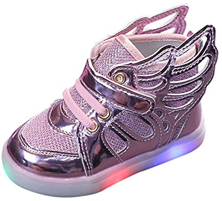 Zapatos luminosos para niños - zapatillas deportivas para exteriores, zapatillas planas para aprender a caminar, zapatos luminosos, zapatos casuales para niños, zapatos intermitentes con alas,