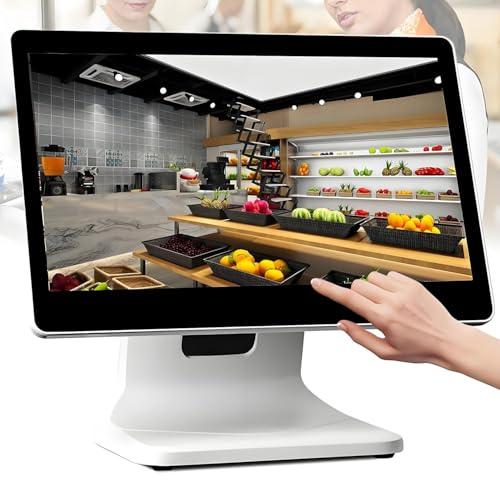 ByBoDi PC TPV con Pantalla táctil de 15,6 Pulgadas, Caja registradora Inteligente con Pantalla táctil, 4 GB de RAM, SSD de 64 GB, CPU N2930, Windows 10 Pro para Comercio minorista Singlescreen
