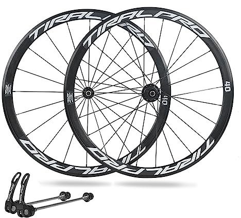 700C Rennrad-Laufradsatz Schnellspanner Felgenbremse Vorder- Und Hinterrad Für Fahrräder Felge Aus Aluminiumlegierung 20/24H Naben Für 8/9/10/11-Gang-Kassetten(Black)