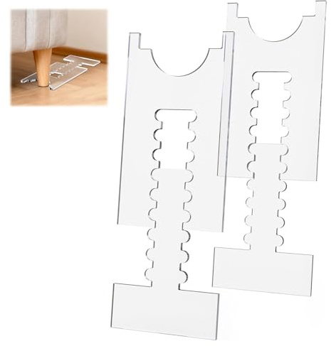 JanFebMar Lot de 2 butées Transparentes pour canapé et lit, entretoises et Protections murales Invisibles pour Meubles, Coussins d'espacement en Acrylique résistants