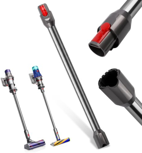 Focenat Tubo de Extensión para Aspiradora Compatible con Dyson V12 Detect Slim / V10 Digital Slim, Barra Rígida de Aluminio 74 cm con Liberación Rápida, Repuesto para Aspiradora sin Cable