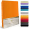 MOON-Luxury Spannbettlaken Spannbetttuch Jersey Stretch 230g/m² für Wasserbetten, Boxspringbetten und herkömmliche Matratzen (orange, 140x200-160x220)