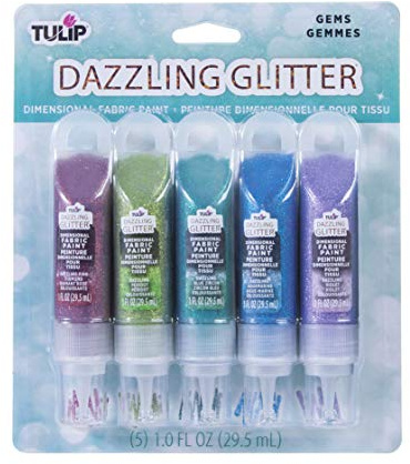 Tulip Dimensional Fabric Paint Dazzling Glitters Gems, One Size