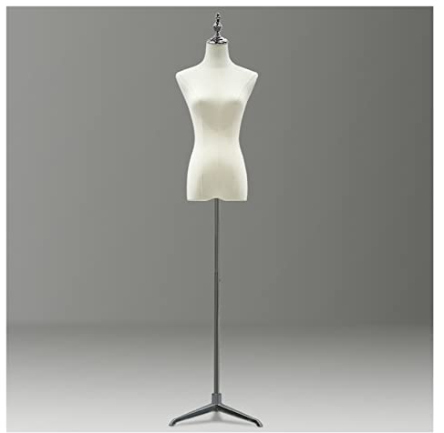 LXLIGHTS Busto Sartoriale Donna Manichini E Busti Sartoriali Per Cucito, Mezzo Manichino Regolabile In Altezza, Forma Del Vestito Con Base A Treppiede In Metallo per Esposizione Di Vestiti In Vetrina