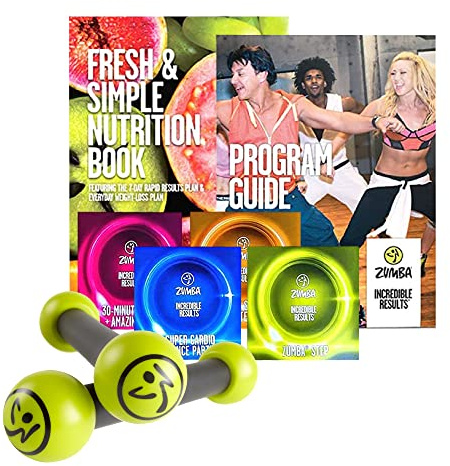ZUMBA Toning Sticks & Weight-Loss Dance Workout DVDs and Guides Value Pack