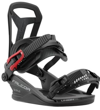 Union Falcor - Fijaciones de snowboard para hombre, color negro 25, talla S