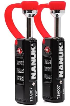 NANUK TSA Approved Locks 2-Pack – Durable, Secure Travel Case Lock with Cut-Resistant Steel Shackle & Rustproof (Black)