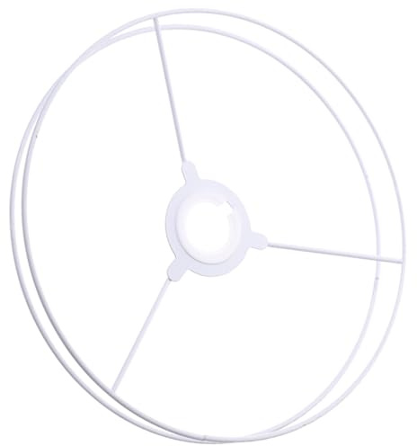 Amosfun Lampenschirm Halterung Aus Eisen 40Cm Rundes Drahtgestell FüR Tisch- Und Stehlampen Diy Lampenschirmring Mit Schafslederoptik Und Jutegewebe FüR Wohn- Und GeschäFtsräUme