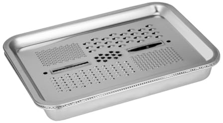 OFFSCH Cutting Plate Stainless Steel Grating Plate Draining Board Rotating Grater Heavy Duty Cheese Grater