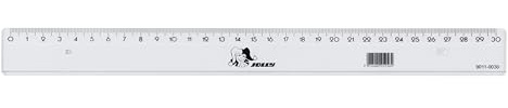 Jolly Règle Standard de 30 cm en Plastique Transparent Solide pour l'école, Le calcul, Le Dessin, l'écriture, idéal pour la géométrie, l'enseignement, Le Bricolage