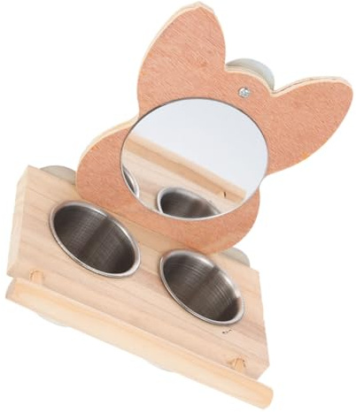 Toyvian Mangeoire Alimentation et Acier Inoxydable Miroir Eau en Oiseaux Bol Solide Perroquets et Pigeons en Cage