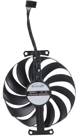 Rebellious Ventilador de refrigeración de 95 mm de 6 pines para GTX1650 1630 GDDR6 4 FDC10U12D9-C Ventilador de tarjeta gráfica de repuesto Accesorios Hardware de ordenador