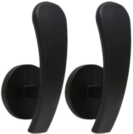 TOYANDONA Ganchos para Cortinas Buena Capacidad de Carga de Aleación de Aluminio Negro, 2 Unidades, Fáciles de Instalar Ideales para Salas y Villas