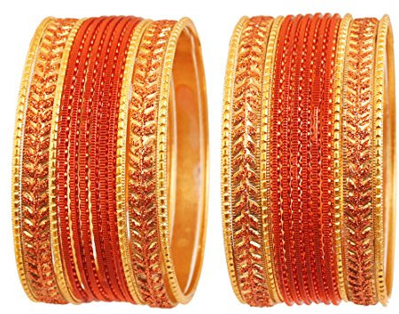 Touchstone Metallische bunte 2 Dutzend spezielle Armbandarmbänder des Schmucks für Damen 2.75 Set 2 Orange