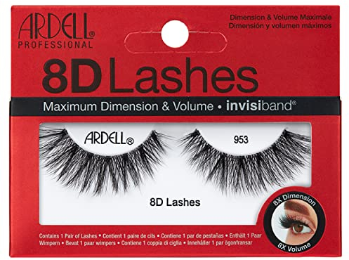 Ardell 8D 953 Falsche Wimpern, maximales Volumen, lange Länge, veganfreundlich, 1 Paar (1 Stück)