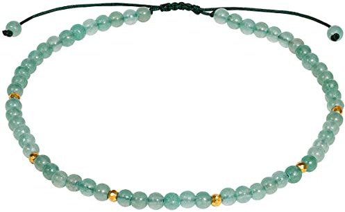 Jewboo 4mm Stones Anklet Bracelets for Women Jewelry Adjustable 8.5-10 In | Healing Energy Crystals,Beach,Foot,Gemstones,Beaded Anklet Bracelet for Women,Holiday,Women's Anklets,Birthday Gift