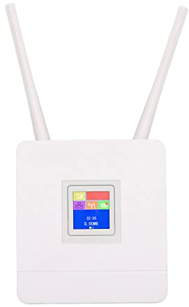 Dpofirs Router CPE 4G LTE Con Slot per Scheda SIM, WiFi Wireless Con Doppia Antenna Esterna per Viaggi in Ufficio e Casa