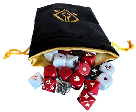 BootUS Prequel inspirierter Würfelbeutel (Schwarz und Gold, Pyke-Syndicate)