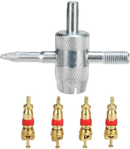 Tyre Valve Core Removal Tool,Core Removal Tool,Tyre Valve Repair,Valve Core Remover & Installer Tool,Multipurpose Valve Core Set,Tire Repair Kit,Valve Adjustment Tool,Tyre Valve Removers Repair Tool