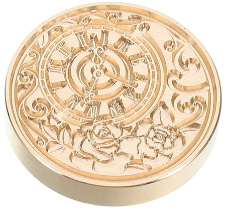 SEWACC Cachet De Cire Pour Enveloppe Tête Laiton Doré Motif De Roseraie Cachet De Cire Vintage Scellant Facile à Utiliser