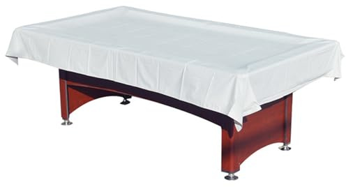 1pc Billiard Pool Table Cover Snooker Tennis Dustproof For 7ft 8ft(White,276x169cm)