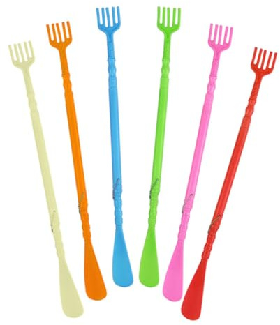 Abaodam Calzador Multifuncional de Plástico Rascador de Espalda y 6 Piezas para Masaje y Ayuda al Calzado Color Surtido Adecuado para Embarazadas y Ancianos