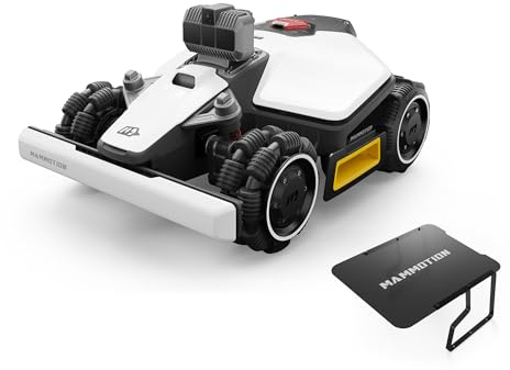 MAMMOTION LUBA Mini AWD LiDAR Robot Cortacésped sin Cables, LiDAR 3D+Visión, sin Antena RTK, Mapeo Automático, Recomendado hasta 1500 m², Módulo 4G, Pendiente de 80%