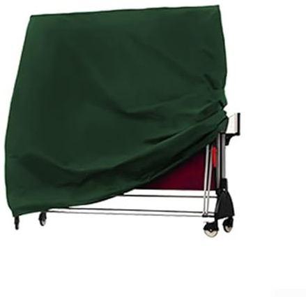 Outdoor Table Tennis-Cover 210D Oxford Cloth Waterproof Dustproof Protector Easy Install for Garden Patio Green Gray 65x28x73 Inch Shield Folds for Storage(Green)