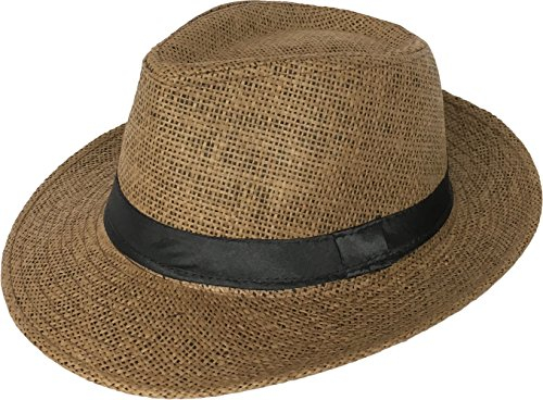 Miobo Panamahut Mountain Stroh Bogarthut Strohhüte Sommerhut Braun 56