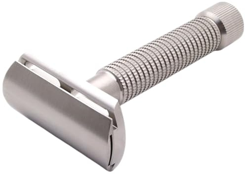 Rex Supply Company Rasierhobel Rex Envoy, 100 % Edelstahl, 3-teiliger Rasierhobel mit Doppelklinge, handgefertigt in den USA
