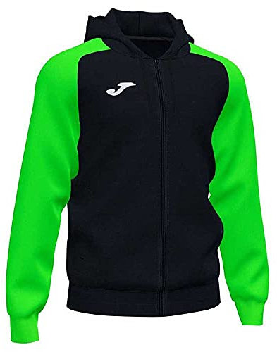 Joma Academy IV Sudadera con Capucha, Hombre, Negro-Verde Fluor, 4-5 años