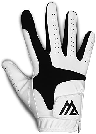 WESTWOOD FOX Golfhandschuh für Herren, Linke Hand, rechte Hand, Rutschfester Ledergriff, Golfer-Trolley, flexibel, strapazierfähig, Golfleistung, mittelgroß, Linke Hand für Rechtshänder