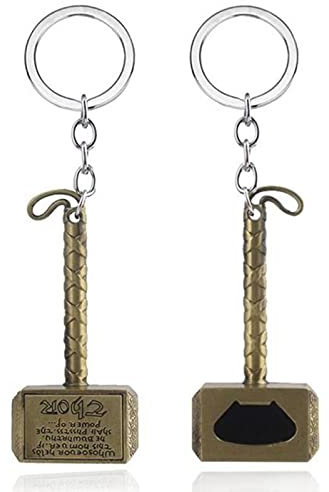 AllForYou 1pcsSilver Beer Bottle Openers Can Opener Multifunction Hammer Of Thor Shaped Beer Bottle Opener With Handle Bottler Opener Beer