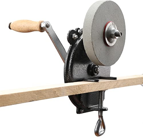YILIKISS Kitchen Knife Sharpener Hand-cranking Grinding Machine, Sharpener Tool for Kitchen Knives, Garden Tool Sharpener, 6 Inches DIY Polishing Machine Tool Grinder